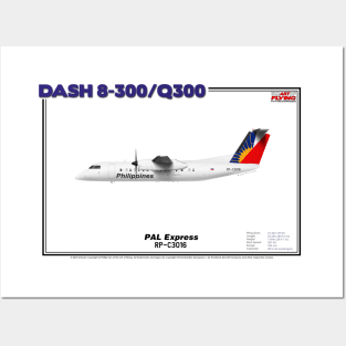 DeHavilland Canada Dash 8-300/Q300 - PAL Express (Art Print) Posters and Art